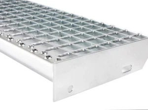 Metallstufe 700x240 mm verzinkt | Gitterroststufen Treppenstufen MW 34x38 mm - Bild 1 von 2