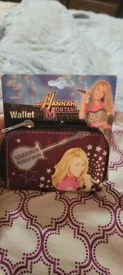 Cartera para niños Disney Hannah Montana Miley Cyrus.  Nuevo stock antiguo como nuevo en tarjeta! Foto 1 de 4