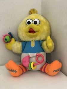 Playskool Baby Busy Big Bird Sesame Street Sensory Plush 1988 Rattle 12" vtg - Picture 1 of 7