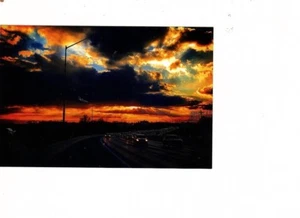 Arte fotográfico puesta de sol mirando hacia atrás en Filadelfia Pennsylvania ruta 95 urbana - Imagen 1 de 1