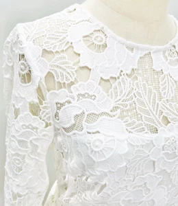 Seed Heritage Lace Cutout Bell Sleeve Ruffle Dress Size 12 Party Formal Wedding - Picture 1 of 14