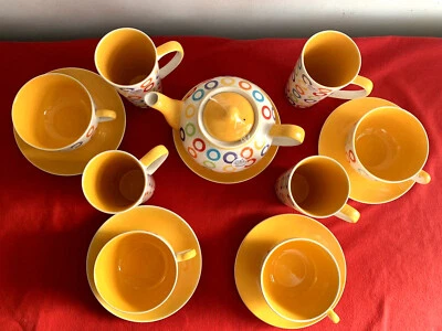 Vajilla circular de té y café pintada a mano Whittard of Chelsea nueva con etiquetas Foto 1 de 4