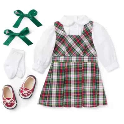 American Girl Molly Molly's Plaid School Outfit for 18" Doll Dress Shoes Shirt - Image 1 of 4