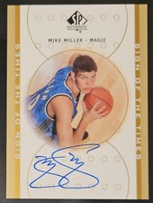 Mike Miller 2000-01 SP Authentic SIGN OF THE TIMES Rookie On Card Auto (no.MK)