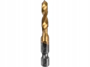 M6 x 1.0 Tap And Drill Bits HSS Titanium Coated. 1/4" Hex Shank - Picture 1 of 1