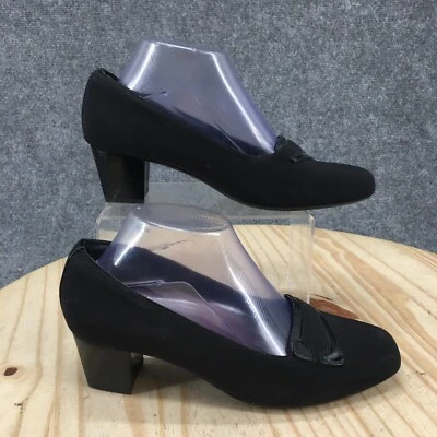 Женские повседневные туфли-лодочки Clarks 8 M Levee Delta черные кожаные повседневные без шнурков - Изображение 1 из 4