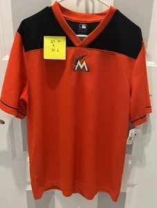 Camisa Polo de Golf MIAMI MARLINS Auténtica MLB Naranja Nueva con Etiquetas Talla Grande - Imagen 1 de 5