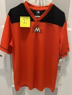 Camisa Polo de Golf MIAMI MARLINS Auténtica MLB Naranja Nueva con Etiquetas Talla Grande Foto 1 de 4