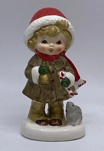 Napco Christmas Carolee Girl With Rabbit X-8994 - Picture 1 of 6