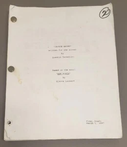 Rare JACKIE BROWN FULL MOVIE SCRIPT - QUENTIN TARANTINO rum punch Leonard 1997 - Picture 1 of 10