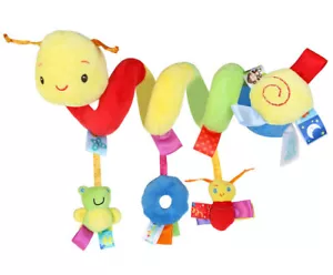 BABY STROLLER CRIB Car Seat SPIRAL Plush INTERACTIVE TOY Rattle - Picture 1 of 8