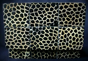 Handmade~CAMEL BONE~Animal Print~HINGED~Box~SHINY~Black~Beige~TEXTURED~Clean~VGC - Picture 1 of 12