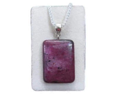 Natur Rubin Cabochon Anhänger mit Ringschlaufe Nr. 3565 - Bild 1 von 2