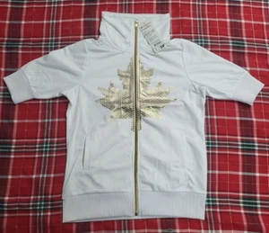 Maple Leaf Zip Up Sweater White Youth XL 10-12 Lullah Bette Please Mum NWT - Picture 1 of 6