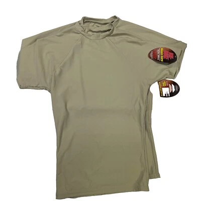 Camiseta Dri-Duke Control de Humedad Compresión USGI Para Hombre Militar ARENA 2 Piezas MED Foto 1 de 4
