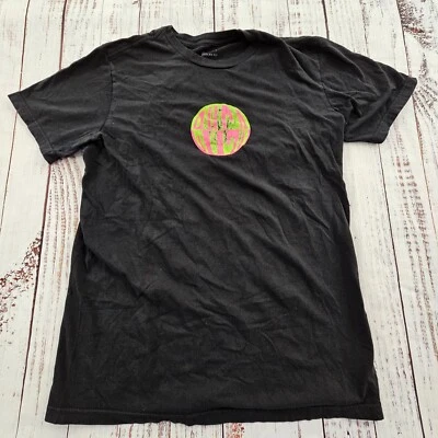 RVCA Balance of Opposites Black Short Sleeve Regular Fit Cotton T-Shirts Men's M - Image 1 of 4