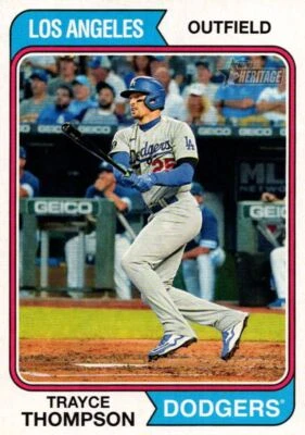 2023 Topps Heritage Trayce Thompson Los Angeles Dodgers #186 - Image 1 of 2