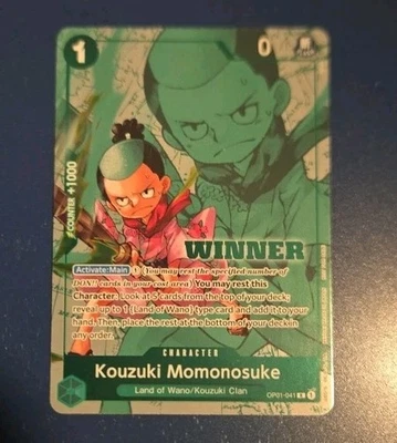 WINNER Kouzuki Momonosuke OP01-041 - Tournament Pack Vol.7 - One Piece TCG - Image 1 of 2