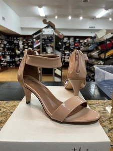 Style & Co. Women's Paycee Nude Zipper Heels Open Toe Strappy Shoes Size 6M - Picture 1 of 5