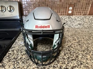 Riddell SpeedFlex Football Helmet Silver w/ Facemask Adult Medium - Picture 1 of 10