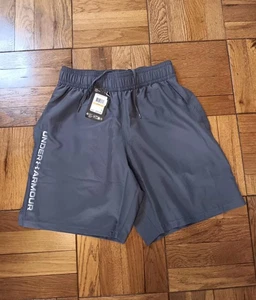 Under Armour Neu mit Etikett lockere graue Herrenshorts Kordelzug elastischer Bund Größe Small - Bild 1 von 6