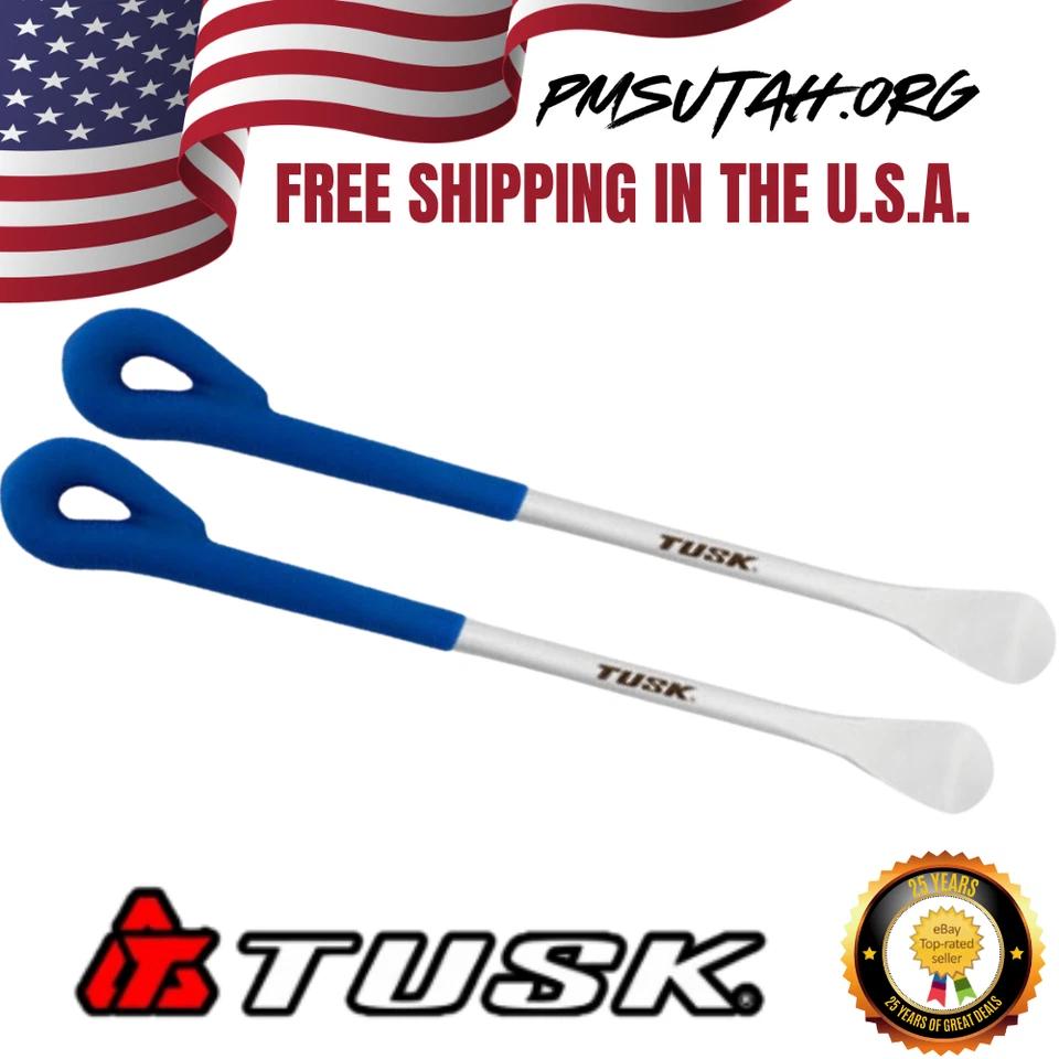 Troca de colher de pneu 2 presas ferro motocicleta bicicleta suja MX Enduro UTV Street ATV SXS - Imagem 1 de 3