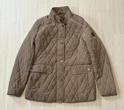 Chaqueta acolchada acolchada con botones a presión mediana Polo Ralph Lauren etiqueta verde para mujer Foto 1 de 4