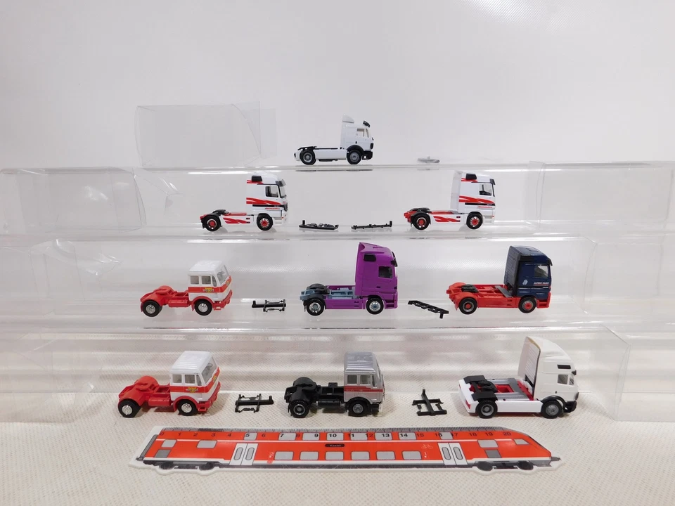 Herpa 1:87 H0 9X Trattore MB Talke Rigterink Whiskas Ecc Mint #EI104-0,5 - Immagine 1 di 4