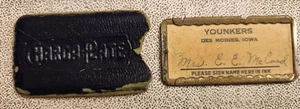 Vintage Younkers Des Moines Iowa Charge A Plate Credit Card In Leather Case - Picture 1 of 8
