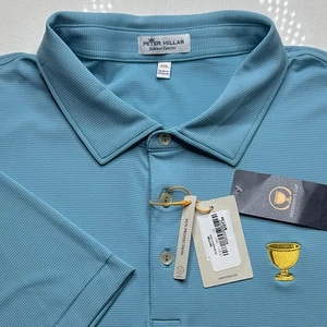 Neu Peter Millar Presidents Cup Logo Golf Poloshirt Herren XXL türkis grün - Bild 1 von 9