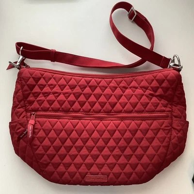Vera Bradley Tango Red Quilted Messenger Floral Lined Shoulder Crossbody Bag - Image 1 of 4