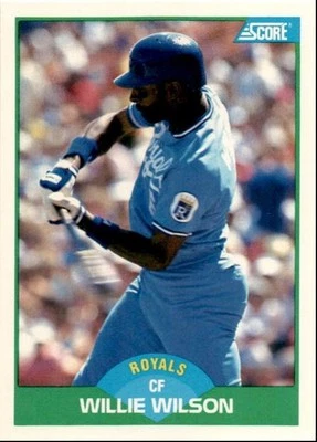 1989 Score Baseball Card Willie Wilson A Kansas City Royals #28 - Image 1 of 2