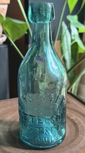Antique HASSINGER & PETTERSON Blob Top Soda Bottle St Louis, MO IRON PONTIL - Picture 1 of 10