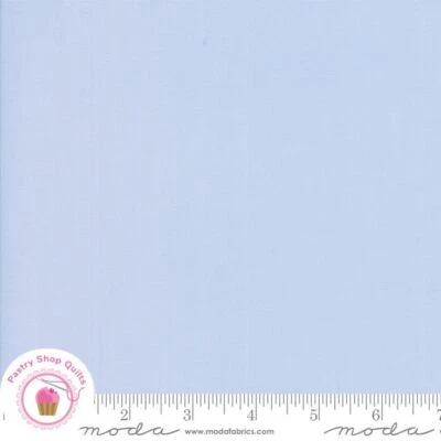 Moda BELLA SOLID 9900 63 Light Blue Quilt Fabric MASK Material - Image 1 of 4