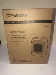 Westinghouse 1500 Watts Ceramic Heater Model: WHD0903 - Picture 1 of 12
