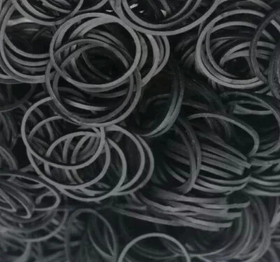 50 PCS SMALL BLACK RUBBER BANDS  - Image 1 of 4