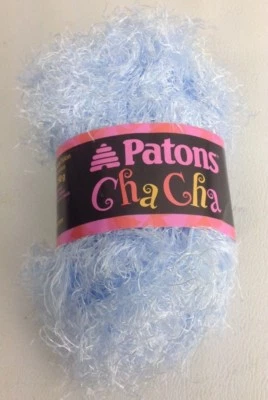 Patons Cha Cha - Eyelash Yarn - MARTINI Blue - Knitting Fur Skein - MULTIPLES - Image 1 of 3
