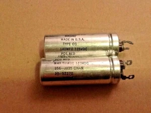 356-0035 ONAN MALLORY 140 MFD 125 VDC CAPACITOR 2pc LOT - Picture 1 of 1