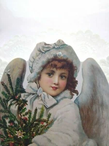 Die Cut Vintage Decorazione Natalizia Bambina Albero di Natale Winslow Papers Diecut USA - Foto 1 di 12