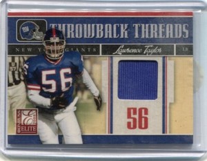 2008 Donruss Elite - LAWRENCE TAYLOR - Throwback Threads Jersey  GIANTS #d/199