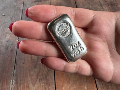 Barrenwerk 2oz Silberbarren mit Zertifikat und Seriennummer im Metalletui 2 Unze - Bild 1 von 4