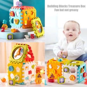 1-2 Years old Boys & Girls Holiday Baby Activity Cube Toddler Toys 6 in 1 - Picture 1 of 7
