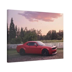 Dodge Challenger Hellcat High Resolution Museum Quality Horizontal Canvas Print - Picture 1 of 10