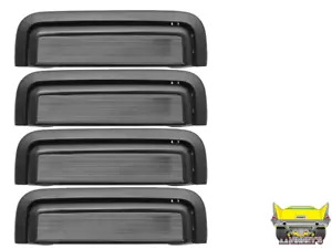 HOLDEN VB VC VH VK VL OUTER DOOR HANDLE SET x4 INC GASKET KIT **BLACK** - Picture 1 of 4
