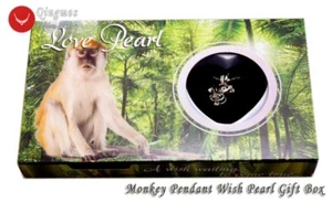 Wish Pearl 16mm Monkey Cage Pendant Chokers Women Necklace Oyster Gift Box-3657 - Picture 1 of 8