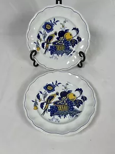 SPODE England S3274 Blue Bird Set of 2 Salad Plates 7.5" - Picture 1 of 4