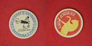Barbara cervecería Eichhof pony artillero cervecería tapa de cerveza montaña rusa beermat - Imagen 1 de 1