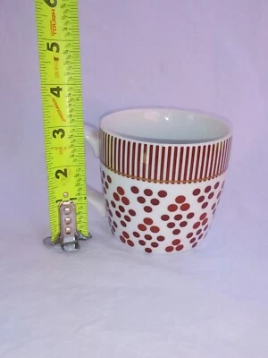 SET OF 2 COFFEE CUPS ADORABLE STRIPE AND POKA DOT STYLE - Imagem 1 de 4