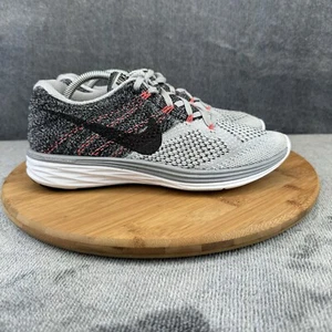 Nike Womens Flyknit Lunar 3 Gray Running Walking Training Sneaker Shoes Size 8 - Picture 1 of 9