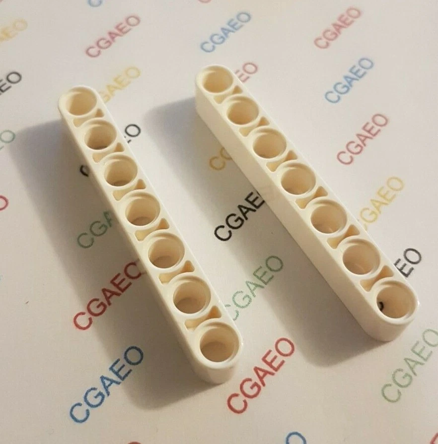 2 x Lego 32524 Technic, Liftarm 1 x 7 Thick WHITE - Photo 1/1